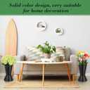 Beeveer 6 Pack Plastic Flower Bucket 11.8 Inch Tall Vase Bucket Cone Vase with Base for Cut Flower Multipurpose Buckets for Flower Bouquet Holder Centerpieces Decorations for Home Wedding (Black)