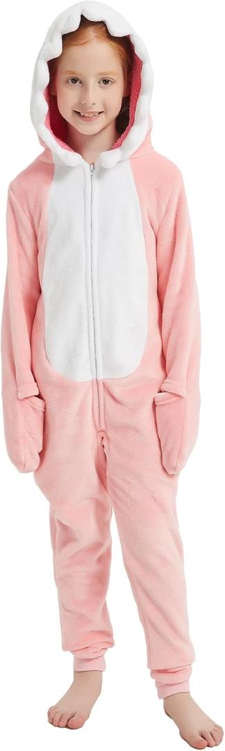 SWEETXIN Unise Kids Jumpsuit Cosplay Onesie One Piece Suit for Girls Boys Halloween Character Costume Dress Up Party (5T, Red)