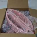 HOUSE DAY Pink Velvet Hangers 60 Pack, Luxury Felt Hangers Non Slip Space Saving Pink Clothes Hanger Heavy Duty Coat Hanger, No Shoulder Bump Focked with 360 Swivel Hook for Closet