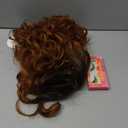 SEVENCOLORS Short Curly Wigs for Black Women Ombre Blonde Curly Bob Wig Natural Looking Synthetic Side Part Medium Length Wigs