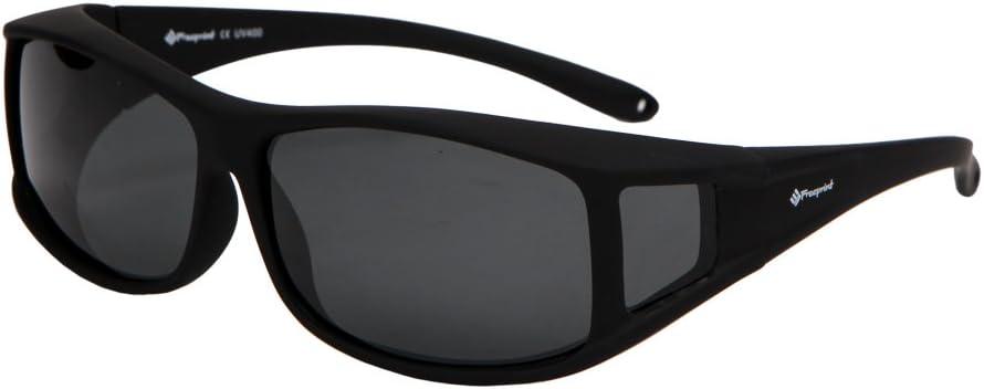 Polarized Solar Shield Fit Over Glasses Driving Sunglasses for Men and Women (Smoke)