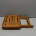 URFORESTIC Portable Shower Bench-Bamboo Folding Shower Stool Seat Chair Fully Assembled-Hold Up to 500 LBS,  Dark Brown 