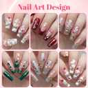 6 Boxes/72Gird 6000pcs Colorful Nail Art Rhinestones Charms, 3D Multi Shape Flatback Nail Jewels, Mini Nail Gem for Nails Art Design Heart Star Flower Nail Diamonds, Women Manicure Crafts DIY