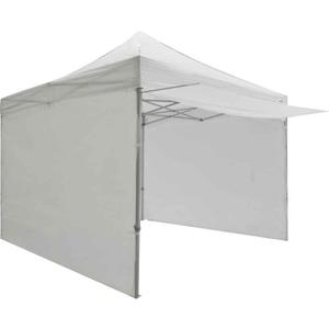 Impact Canopy 10' x 10' Canopy Tent with Awning, Sidewalls, and Roller Bag, Instant Gazebo Shelter, White