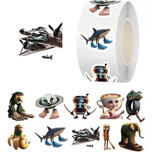 7 x Funny Italian Brainrot Animals Stickers - Waterproof Cute Stickers for Water Bottles, Laptops, Journals | Reusable Vinyl Stickers Pack for Teens, Kids, Adults Decorations (500Pcs Animals)