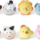 Melissa & Doug Rollables Safari and Farm Friends Infant and Toddler Toy 2-Pack