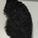 22 Inch Burmese Curly Half Wig Human Hair for Black Women Spiral Curl Ends Glueless Wear & Go Drawstring Wig 180% Density Flip Over Beginner Friendly No Glue No Sew Natural Black