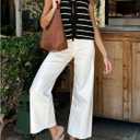 SOLY HUX Women's Sleeveless Striped Sweater Vest V Neck Tie Bow Crochet Knit Tank Tops Casual Loose Cardigan (XS)