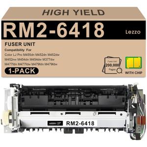 RM2-6418-000CN RM2-6460-000CN Fuser Unit (110V) RM2-6418 RM2-6460 Fuser Compatible for HP Color LJ Pro M377dw M477fdn M477fdw M479fdn M479fdw M452dn M452dw M452nw M454dn M454dw Duplex Models Printer