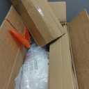 LUE BONA Adjustable Vanity Stool, 360 Swivel Chair for Makeup Room, White Faux Leather Stool for Bathroom & Living Room