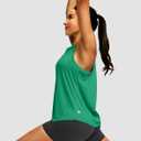 Women's Workout Tops Racerback Athletic Tank Tops Sleeveless Loose Fit Yoga Running Gym Shirts for Women (Green, M)