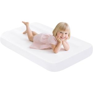 PLULON Kids Air Mattress with White Fitted Sheets, Inflatable Bed 63288 inches Airbed Inflatable Mattress Sheet for Kids Sleepover Tent Slumber Party Camping Sleeping Pad Teepee Tent Air Mattress