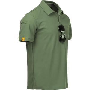 V VALANCH Mens Polo Shirts Short Sleeve Moisture Wicking Golf Polo Athletic Collared Shirt Tennis T-Shirt Tops (Large)