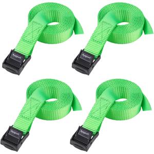 Ayaport Lashing Straps with Buckles Adjustable Cam Buckle Tie Down Cinch Strap (0.75'' x 6', Green)