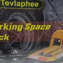 Tevlaphee Orange Foldable Parking Barrier, Cylindrical Lock, Double Lock Design for Extra Protection