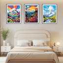 DOZEEZOP 3 Pack 5D Diamond Painting Kits for Adults, Diamond Art Kits for Adults Beginners of All Ages, Round Full Drill Arts and Crafts Gems Home Wall Decor 12x16 Inches Landscapes