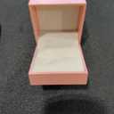 Leather Ring Box Velvet Interior Jewelry Gift Box Ring Holder For Birthday, Proposal,Wedding, Valentine's Day (Pink)