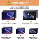 INFILAND Galaxy Tab S10+ Plus 2024/ S9+ Plus/ S9 FE Plus Case, Multi-Angle Stand Cover Compatible with Samsung Tab S10 Plus/ S9 Plus/S9 FE Plus 12.4 Inch [Auto Wake/Sleep],Navy (05-Blue)