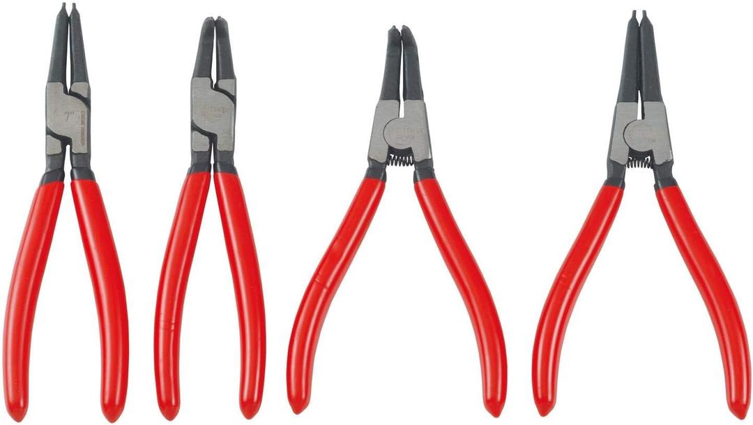 CRAFTSMAN Snap Ring Plier Set, 4-Pack, 7 inch, Straight and Curved Pliers, Stainless Steel (CMMT98339)