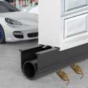 Garage Door Seals Bottom Rubber - 16.5 Feet Weatherproof EPDM Rubber, Easy DIY Trim-to-Fit Installation Kit, Custom-Fit, Durable Seal for Energy Efficiency & Home Protection (No Track)