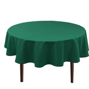 Hiasan Round Tablecloth 40 Inch - Waterproof Stain Resistant Spillproof Polyester Fabric Table Cloth for Dining Room Kitchen Party, Emerlad Green
