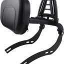 Motorcycle Multifunction Sissy Bar Driver Passenger Adjustable Backrest for Indian Scout Bobber Sixty Rogue Twenty 2018-2023 with Folding Luggage Rack Accessories (black)
