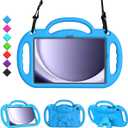 Kids Case for Samsung Galaxy Tab A9 Plus 11" Tablet, with Shoulder Strap, Shockproof Handle Stand Protective Cover for Samsung Galaxy Tab A9+ 11 Inch 2023(SM-X210/X216/X218), Blue