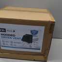 10" Black Dryer Vent Cover - 304 Stainless Steel Wall Cap, Screen and Damper