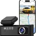 Miofive Smart Dash Cam, 2160P UHD Dash Camera for Cars, Mini S Car Camera with Wi-Fi, GPS, WDR, Night Vision, G-Sensor, App, Loop Recording, Parking Monitor, Time-Lapse