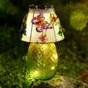 Butterfly Solar Garden Lights Outdoor Decor - Waterproof Tabletop Solar Lamp - Cordless Table Lamps for Garden Patio Porch Yard Backyard Balcony Wedding, Mothers Day Gifts