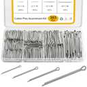 Cotter Pin Assortment Kit 365 Pcs, 304 Stainless Steel 4 Sizes Cotter Pins, Hardware Pins for Automotive Trailer Lawnmower Truck Farm Tractor