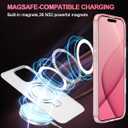 2 x Hekodonk for iPhone 16 Pro Max Case,Compatible with MagSafe,Glow in The Dark Full Body Rugged Protection Slim Shockproof Glossy Stylish Women Girls Case for iPhone 16 Pro Max 6.9 inch,Rose Gold