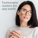 CCVOO Trendy Reading Glasses for Women, Oversized Blue Light Readers, Cheaters Eyeglasses, Stylish Square Cat Eye Glasses