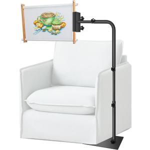 Work Stand Fit For Lowery with Side Clamp, 360 Adjustable Cross Stitch Stand, Rotating Needlepoint, Height Adjustable Fits Scroll Rods up to 20"" Wide. Fit for Art Craft Sewing Projects