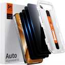 DIMONCOAT 4PACK Privacy Screen Protector Compatible with iPhone 15 Pro [Auto Alignment Kit] [10X Military Protection] iPhone 15 Pro 6.1 inch Tempered Glass Film [Case Friendly]
