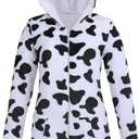 Animal Hoodie Costume Dress for Women - Plush Fitted Halloween Cosplay Outfit with Hood, Tail & Pockets (Medium, Sexy Cow)