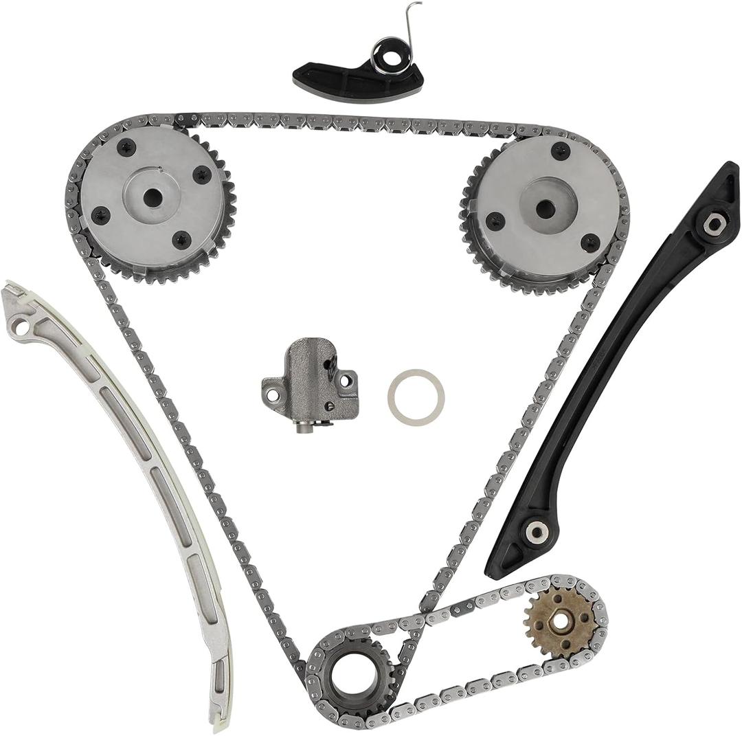 Timing Chain Kit 2 VVT & Oil Pump Chain Compatible With Land Rover Range Rover, Evoque, Freelander, Discovery 2.0L Replace For CJ5E6C525AD CJ5E6C524AD CJ5E6K255AB CJ5E6K297AB