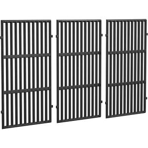 QuliMetal 66089 66097 Grill Grates for Weber Genesis 2 E-410/E-415/E-435, Grill Parts for Weber GS4 Genesis II/LX E-440 Series Gas Grills, 18.7" Cast Iron Replacements for Weber 66089 66097