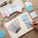 18 Pcs Turtle Desk Accessories, 9 Pads Cute Sticky Notes, 9 Kawaii Pens, 3 x 3 Inches Notepads Memo Pad for Office Supplies Meeting Students School Decor Teacher Gifts