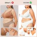 OEAK Womens Deep V Bras Wireless Comfortable Bra Supportive No Underwire Bras Tshirt Push Up Bralettes Plunge Seamless Bra (White, XL)