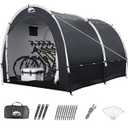 Happy Travel Bike Storage Tent Shed, Outdoor Waterproof Bicycle Covers Shelter with Window for 8 Bikes,Oversized Outside Portable Sheds for Lawn Mower,Garden Tools Arch-8x7x5.6ft