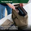 Halfday Double Decker Weekender: Travel Duffel Bag with Shoe Compartment, 40L Carry-on Overnight Bag, Water-Resistant (Trolley Sleeve, Padded Strap, Bottom Zip Compartment, Interior Pockets), Dune, Medium