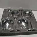 Gusto Nostro Crystal Wine Glasses Set of 4, 22 Oz Long Stem Modern Wine Glasses for White and Red Wine, Dishwasher Safe, Fancy, Elegant, Large and Tall Wine Glass for Wedding Christmas Anniversary (Crystal Design 3)