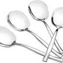Idomy 8-Piece Stainless Steel Buffet Serving Spoon, Large Serving Spoon