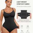 FeelinGirl Shapewear Bodysuit Tummy Control Body Shaper for Women Seamless Waist Snatching Shaper (Black, XXL)