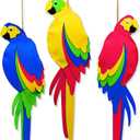 Fun Express 21" Jumbo Multicolored Foam Parrots 12 Pack - Luau Party Decorations Hawaiian Tropical Decor | Tiki Party Supplies for Rainforest VBS Jungle Theme Birthday | Summer Hanging Bird Decor | Luau Party Decorations, Hawaiian Tropical Decor, Tiki Party Supplies, Summer Hanging Bird Decor