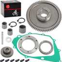 Starter Clutch One Way Bearing and Gear Idler + STARTER Motor IDLER GEAR Kit & Gasket For YAMAHA Warrior Raptor 350 Big Bear 350 Moto 4 YFM350ER Kodiak 400