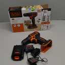 BLACK+DECKER 20V MAX Cordless Drill/Driver Kit with ‎Battery, Charger, and Double Ended Bit (BDCDD120C)
