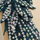 succi shan Wings Sequins Guardian Angels Patches Rhinestone Applique On for Clothes Jackets Jeans Dress DIY Decoration,1 Pair (Deep Green)