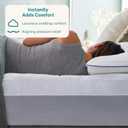 Sleep Innovations Dual Layer 4 Inch Memory Foam Mattress Topper, Full Size, Ultra Soft Support, 3 Inch Cooling Gel Memory Foam Plus 1 Inch Fluffy Pillow Top Cover